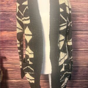 Mossimo Black and Cream/ grey Cardigan
